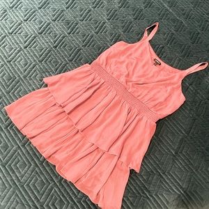 Express dusty pink ruffled dress